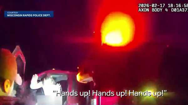 After chase, a driver gets out of a stolen ambulance with no clothes on