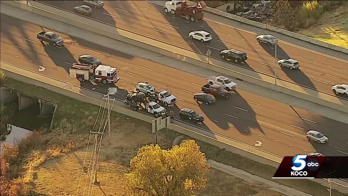 Multi-vehicle crash causes traffic backup on I-40 in OKC