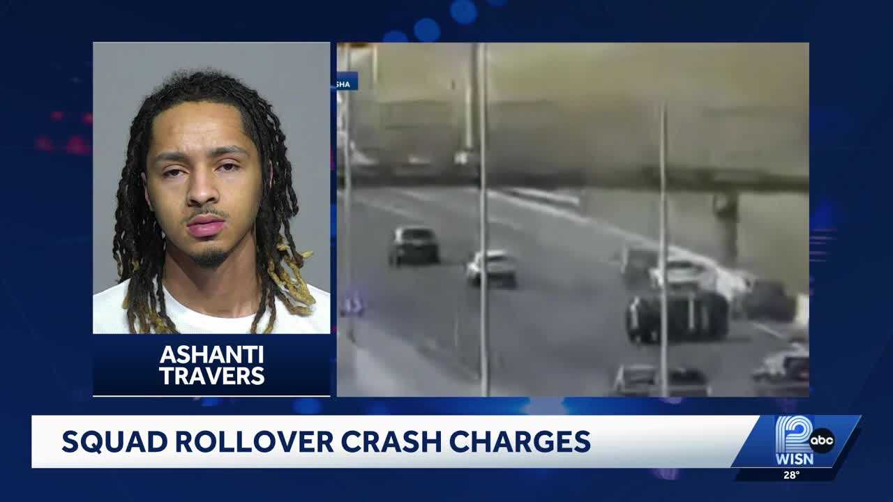 Suspect charged in shooting, chase injuring Milwaukee officers in rollover crash