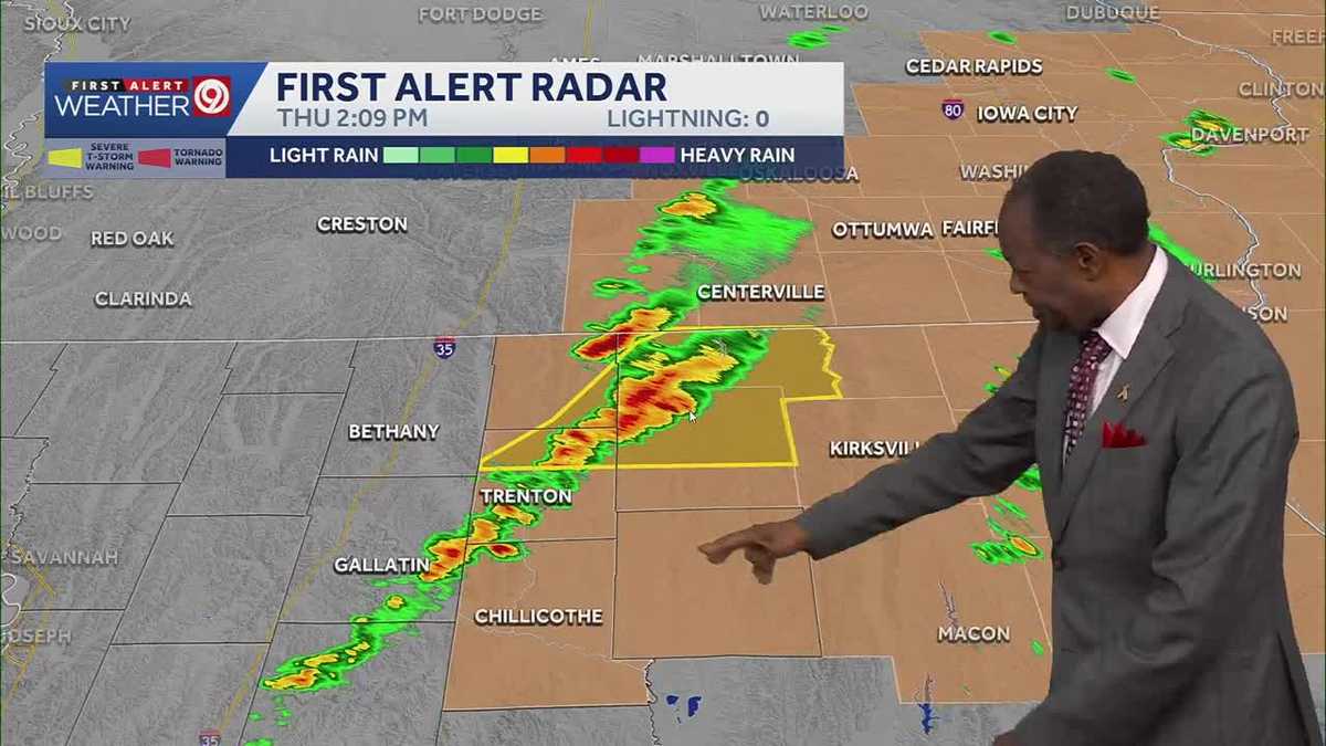 Kansas City weather: Tracking a severe thunderstorms north of Kansas City
