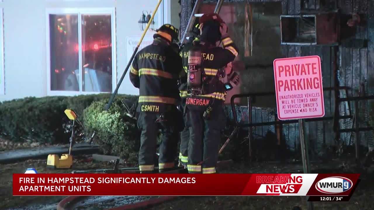 Multiple apartment units displaced after fire in Hampstead