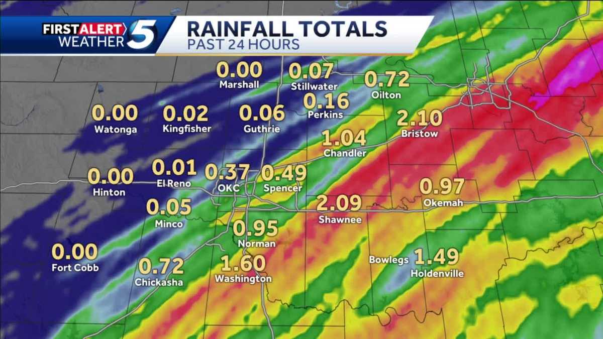 Latest round of storms brings heavy rainfall to Oklahoma