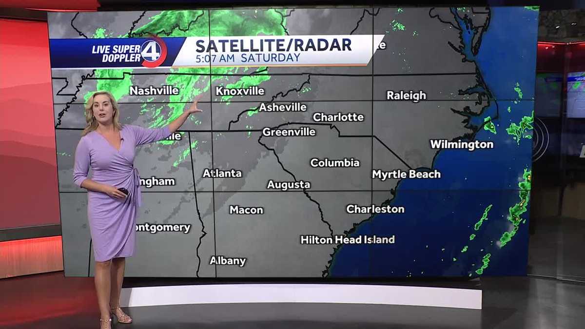 Mostly sunny day in Upstate, South Carolina
