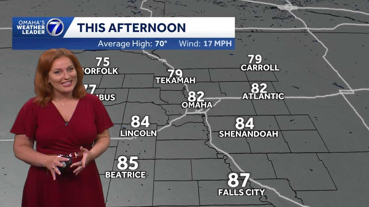 Warm, breezy and bright Monday for Omaha area