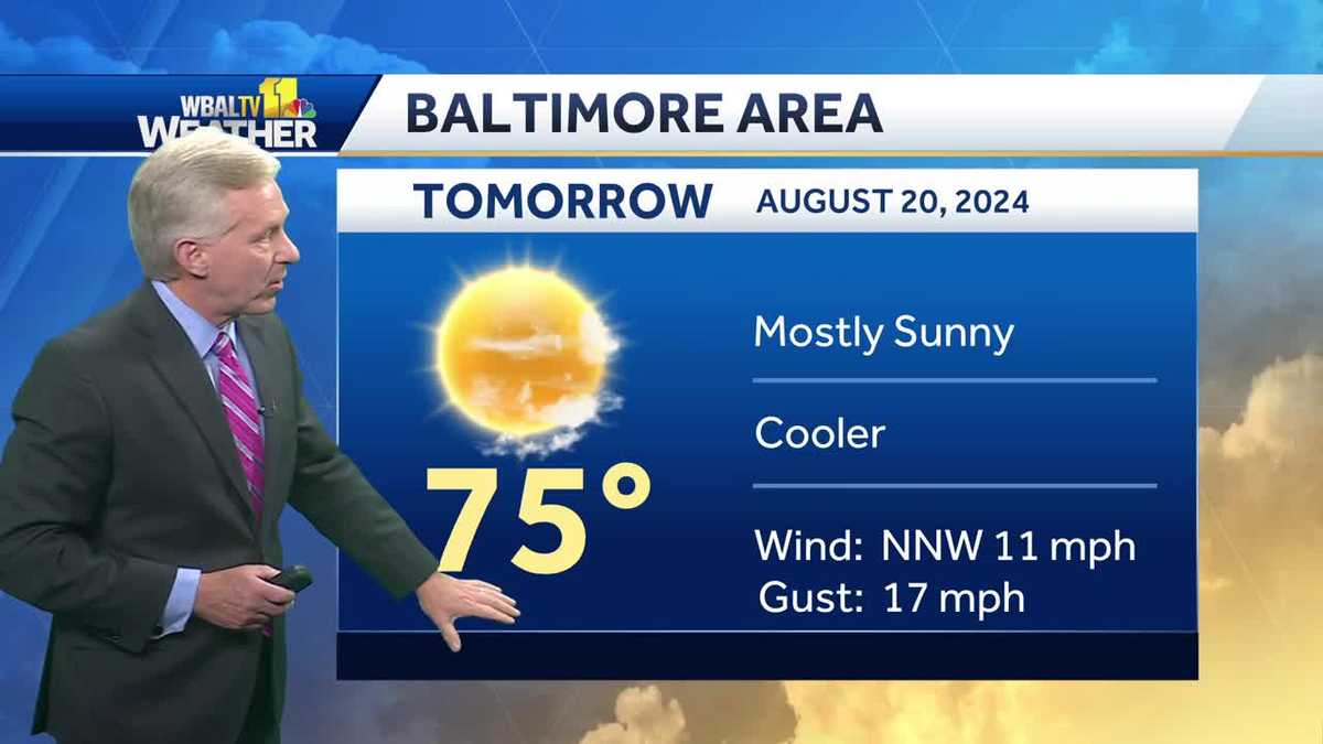 Tuesday brings highs in the mid-70s as storms exit area