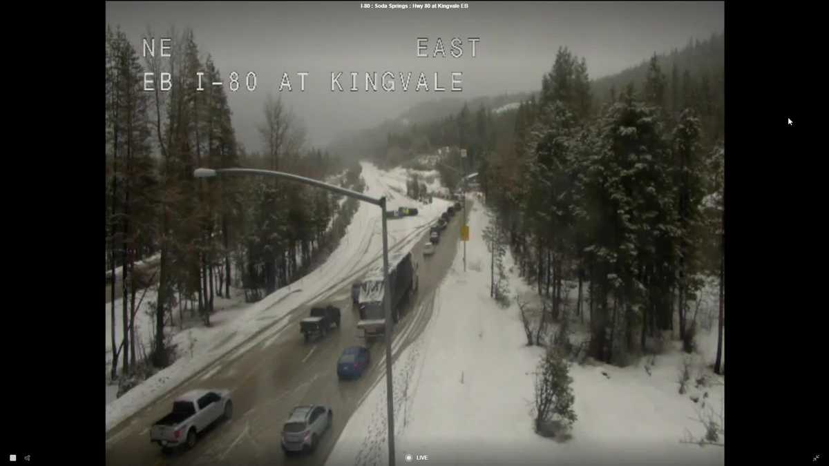 i 80 snarled in the sierra due to snowy conditions i 80 snarled in the sierra due to snowy