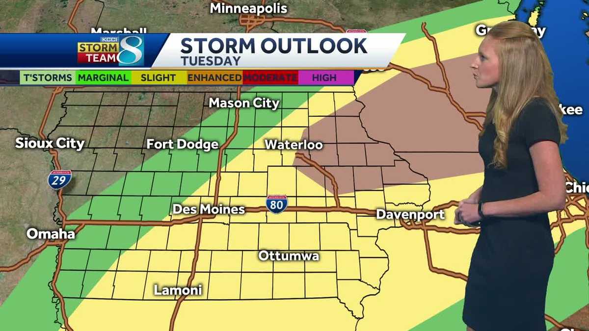 Incoming scattered storms could be severe