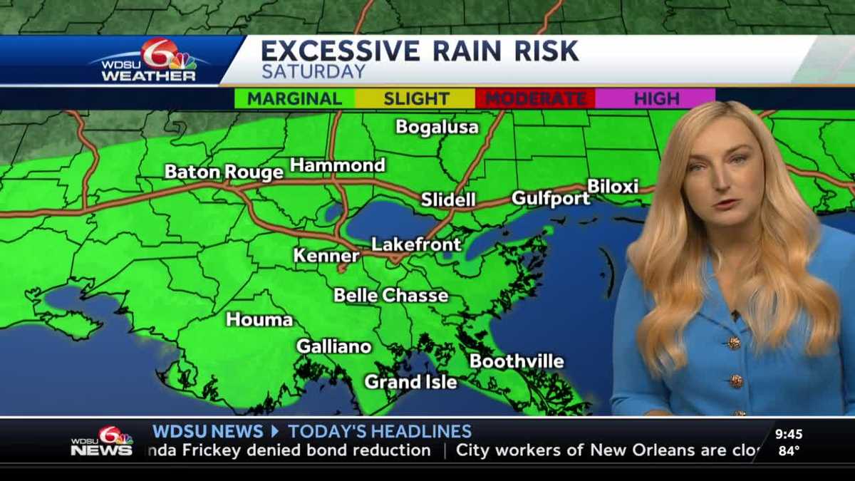 Scattered rain Saturday, drier Sunday