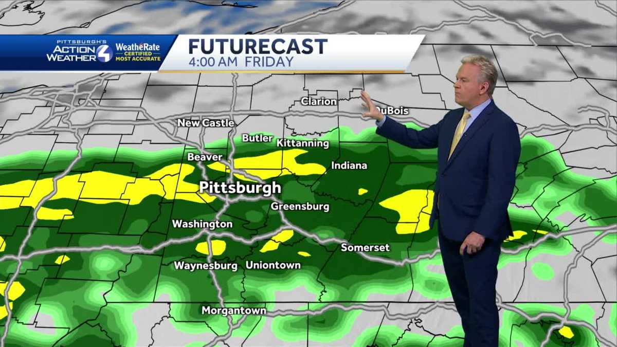 Scattered showers continue into Friday