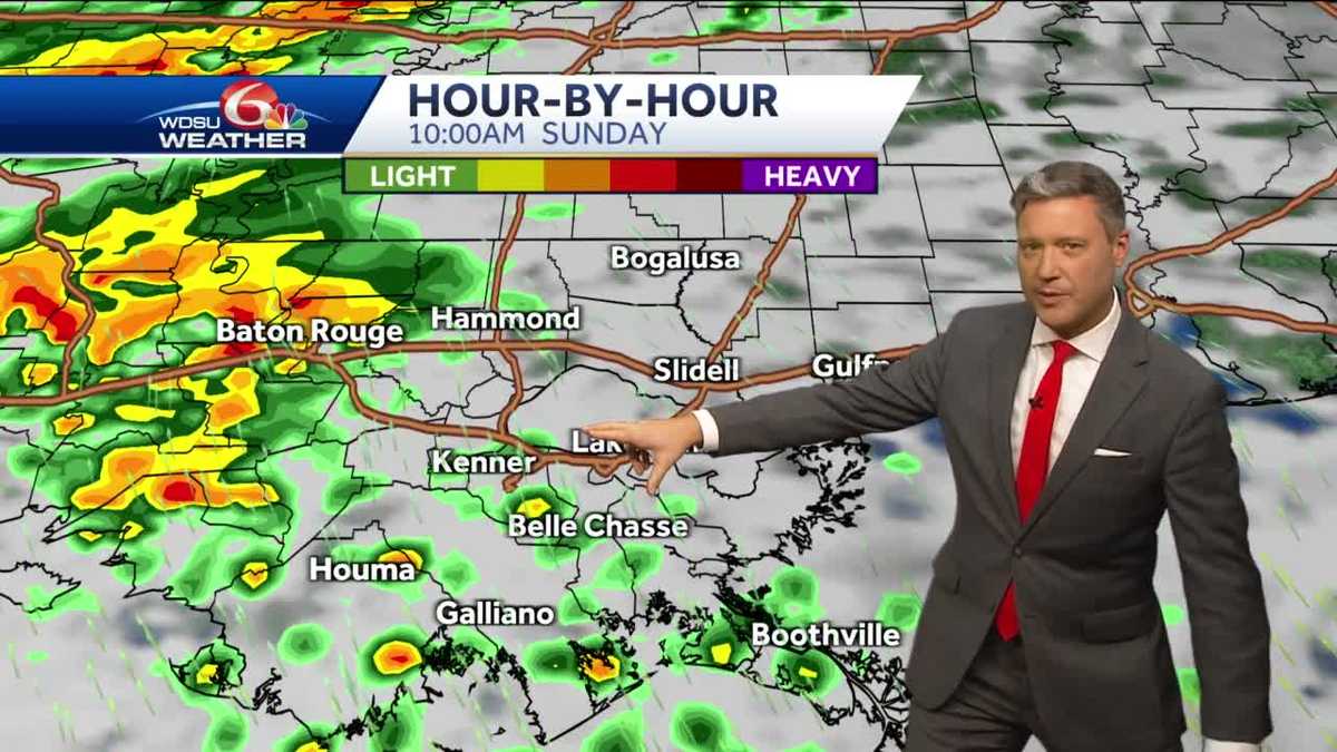 New Orleans weekend rain Sunday storms