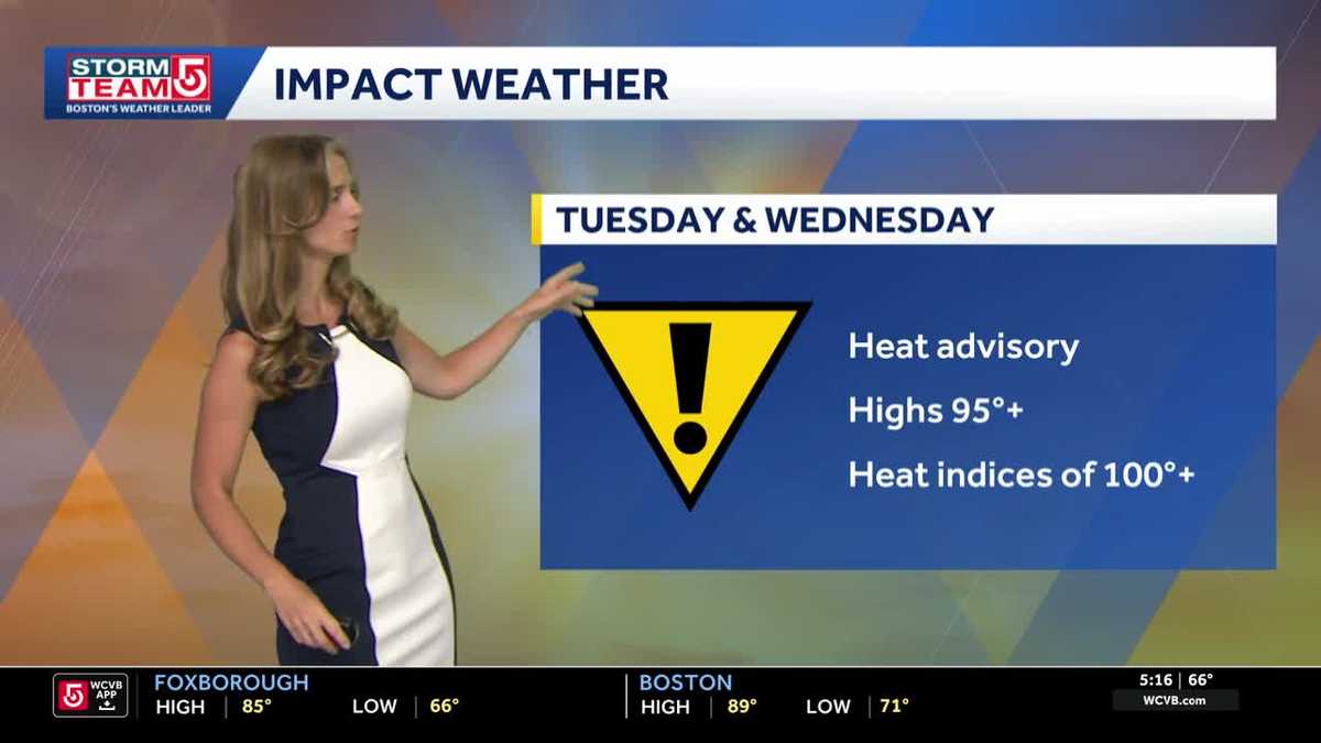 Heat advisory for Massachusetts Tuesday, Wednesday