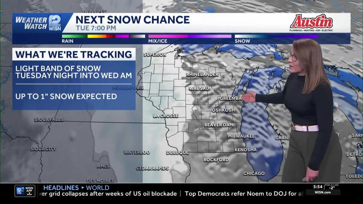 Cold today, snow chances tonight in SE Wisconsin