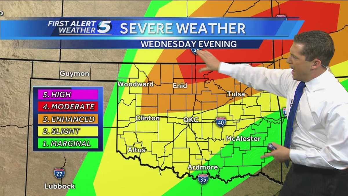 Risk Of Severe Storms Throughout Oklahoma 9435