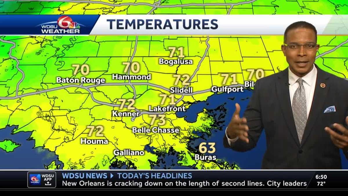 A mostly cloudy, warm and humid Monday