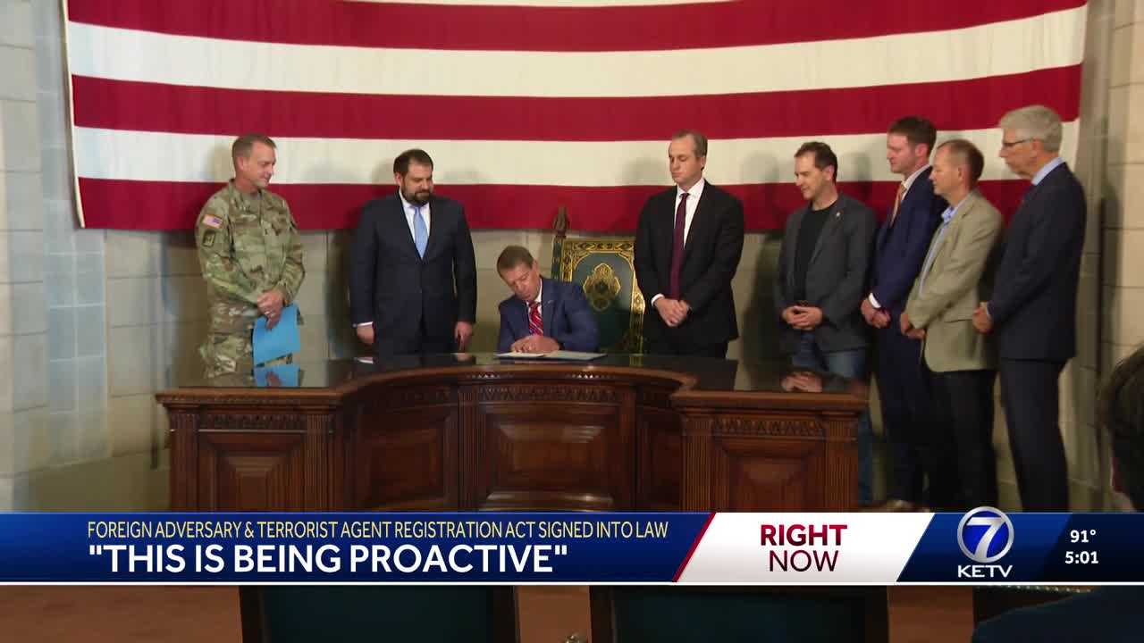 'This is being proactive': Foreign Adversaries and Terrorist Agent Registration Act signed into law by Gov. Pillen