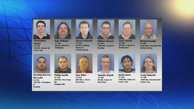 Thirteen arrested in Berks County child porn investigation