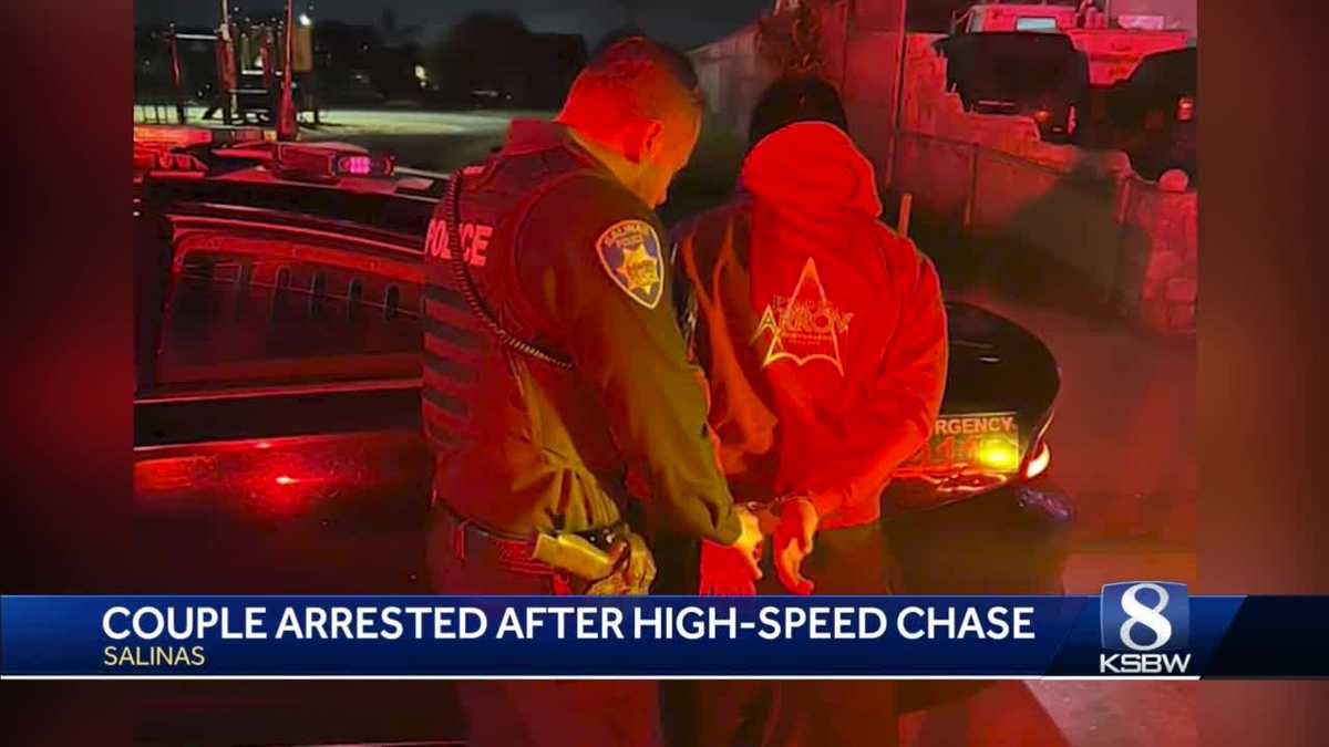 Couple arrested after leading Salinas police on high-speed chase