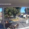 VIDEO: Police seek driver after vehicle plows through road sign