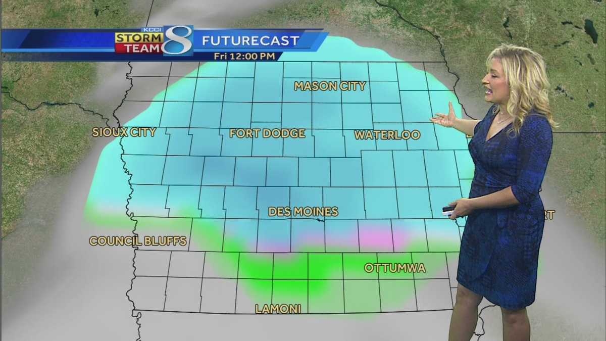Videocast First measurable snowfall headed for Iowa