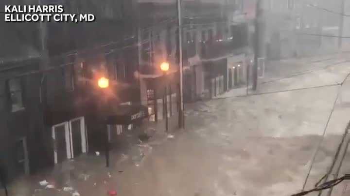 Video shows life-threatening flooding hitting Ellicott City again