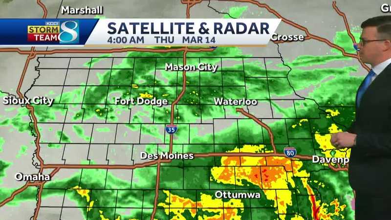 Iowa weather: Scattered showers and storms today 