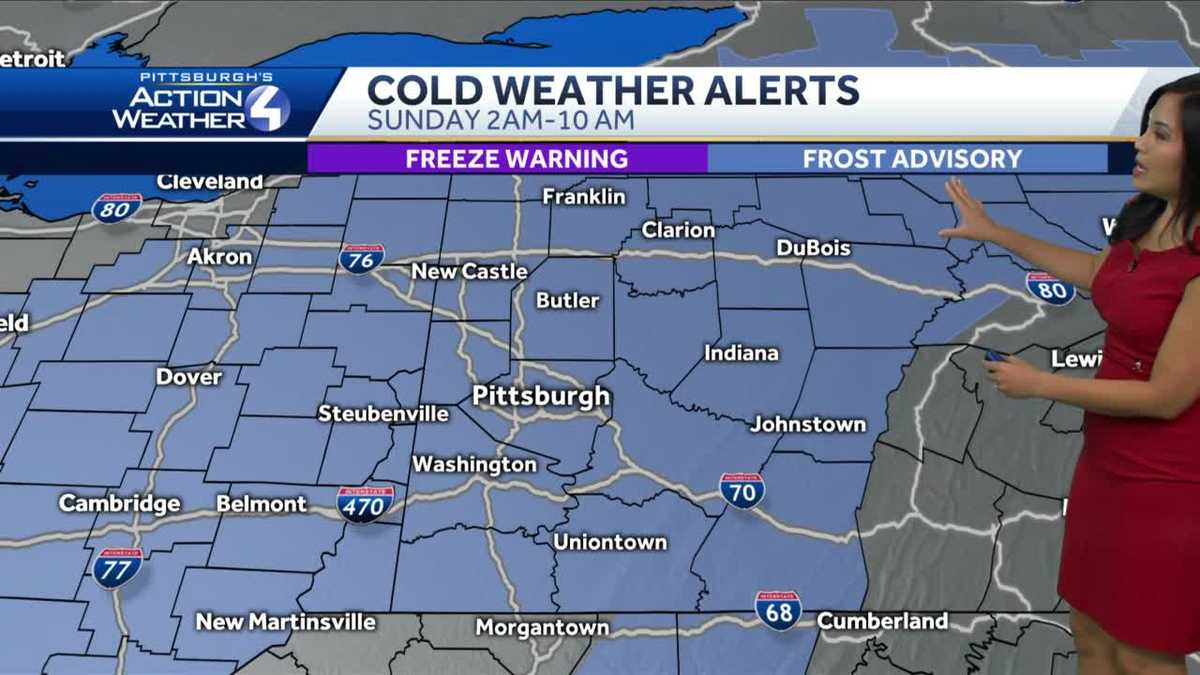 Frost advisory issued for western Pennsylvania for Sunday morning