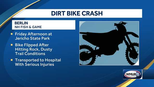Man injured after dirt bike crash in Berlin, New Hampshire - Vimarsana News