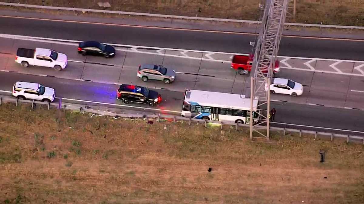 Multi-vehicle crash involving EMBARK bus causing backup on I-44 in southwest OKC