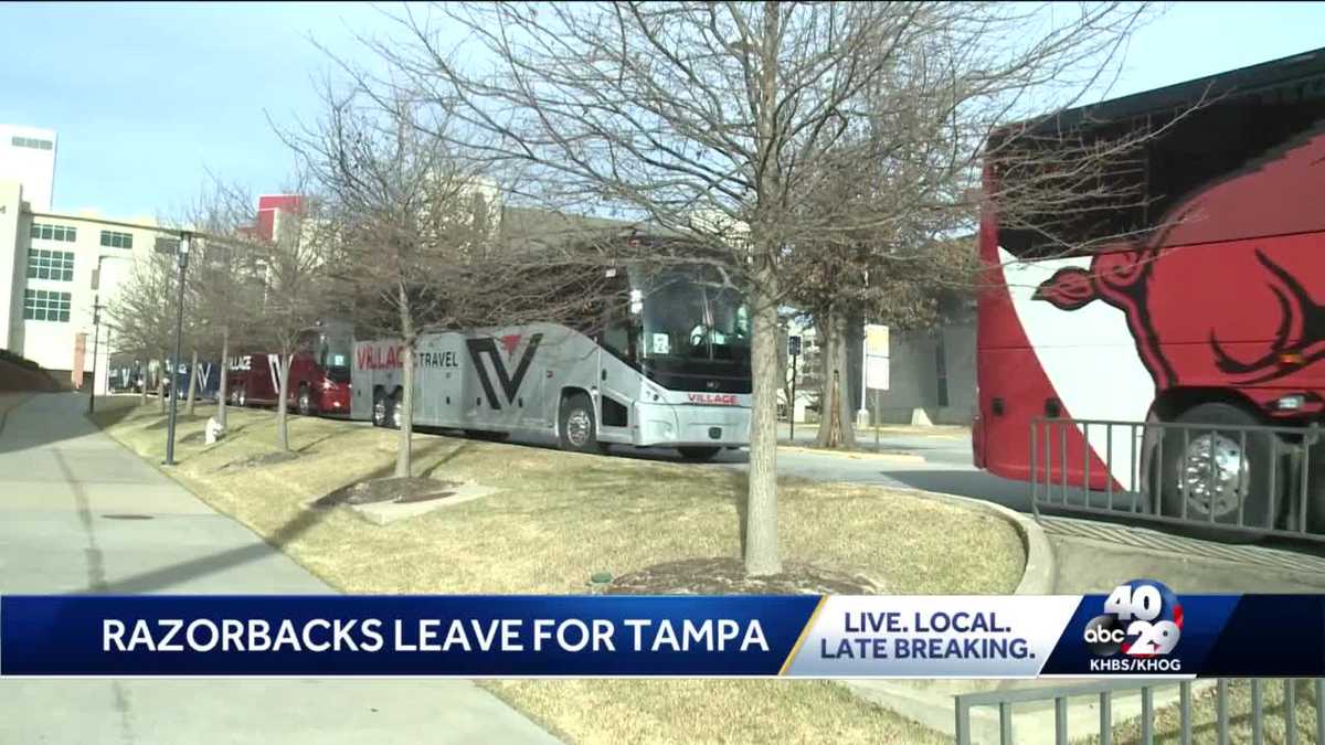 Razorbacks leave for Tampa Florida
