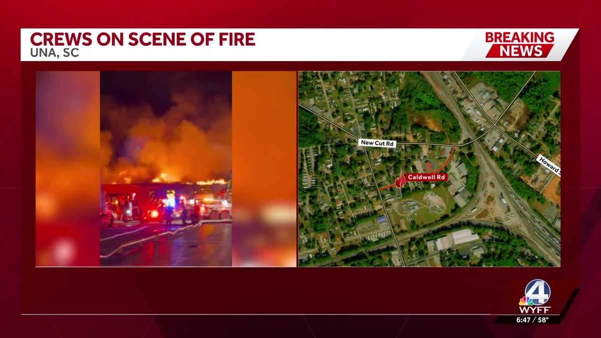 Roof collapses during fire at Upstate business, firefighters say