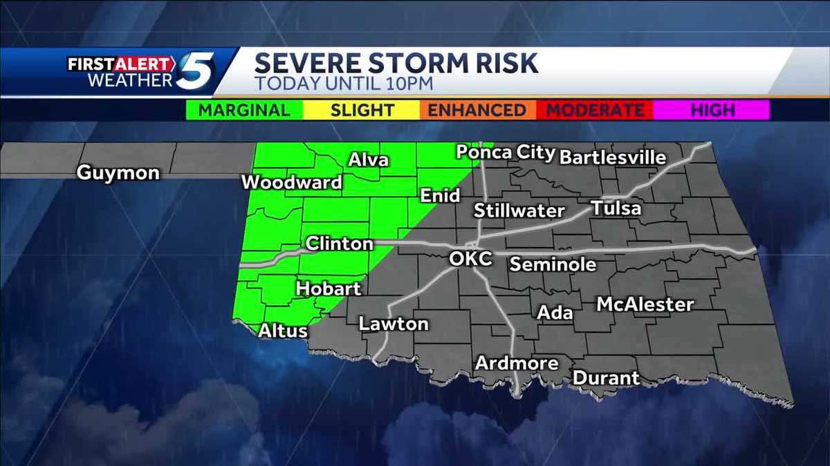 TIMELINE: Oklahoma may see storms with hail threat on Monday