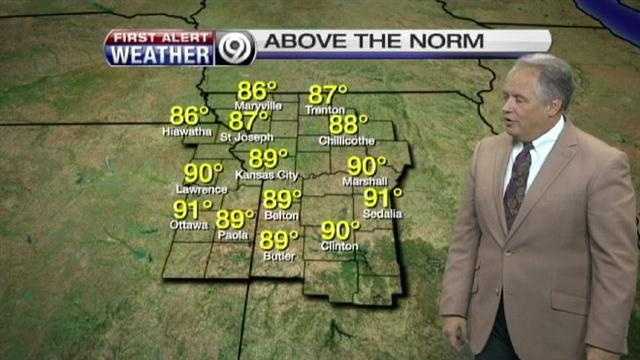 1 more warm day before rain, cooler pushes in
