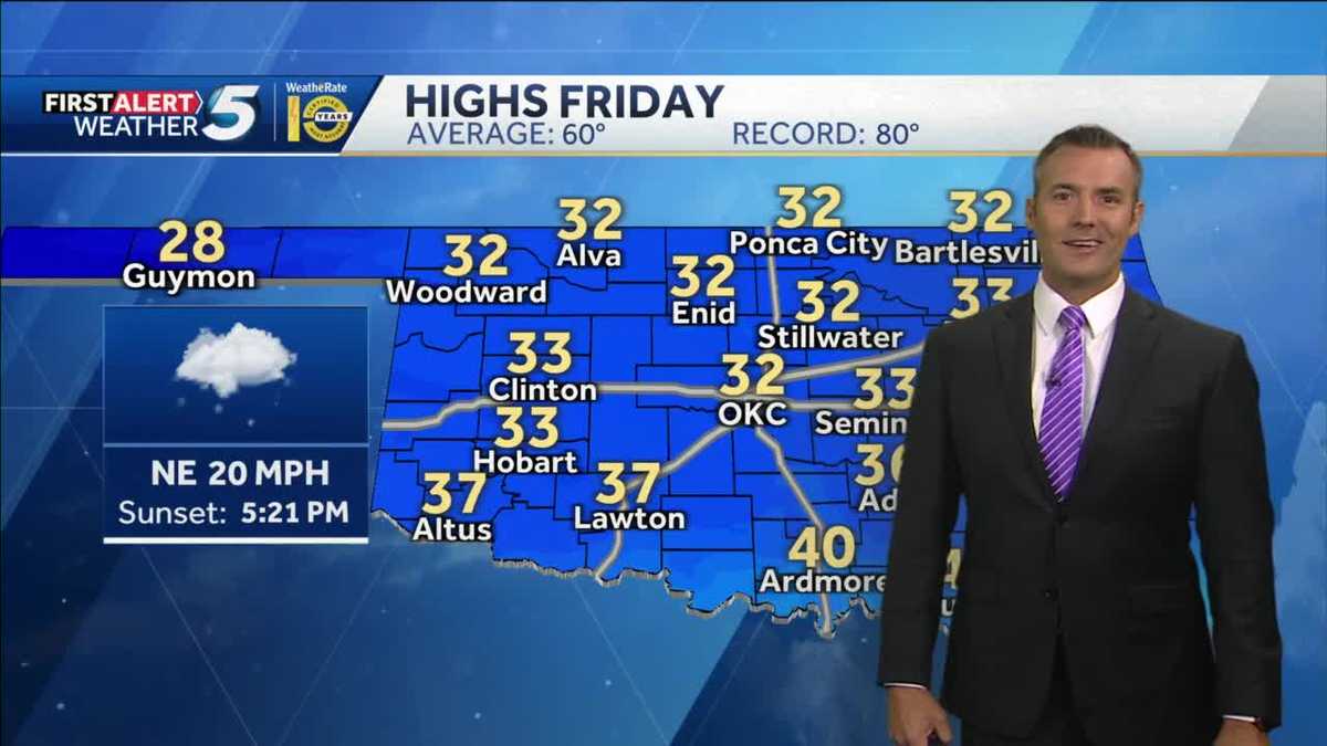 FORECAST: Highs near freezing Friday