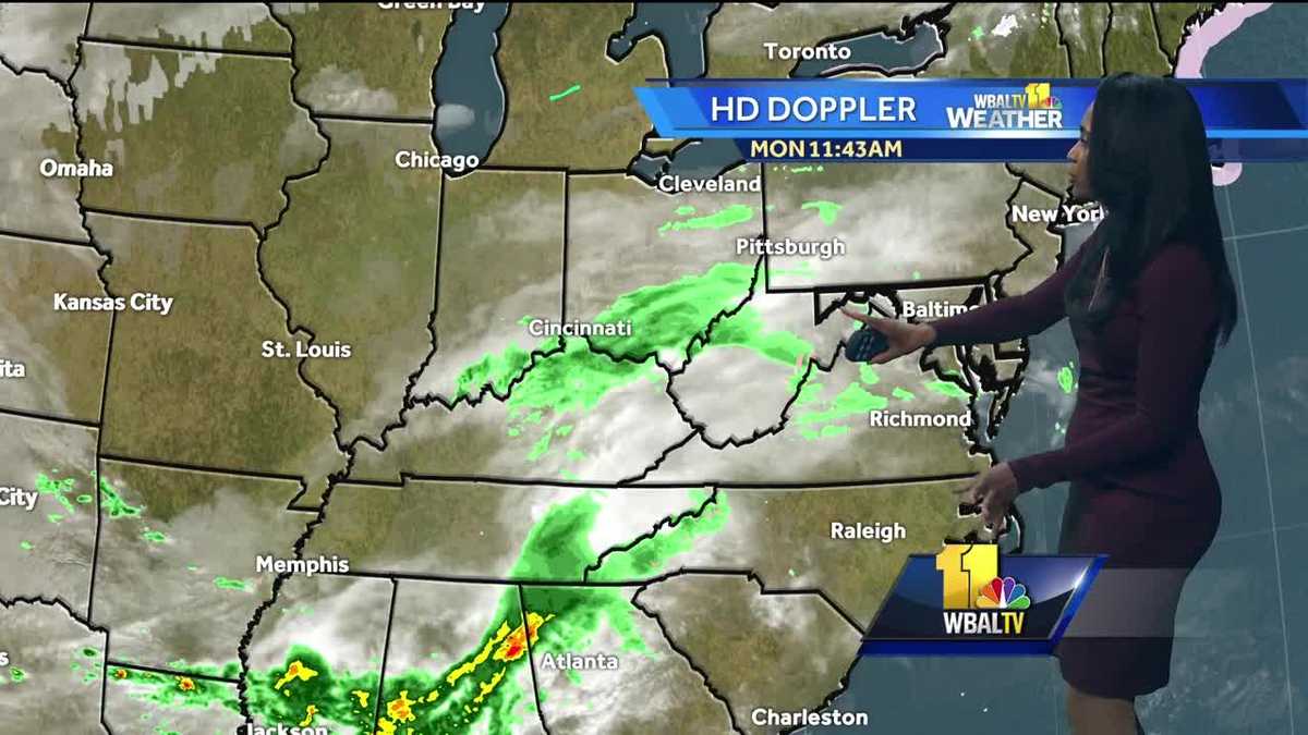 Partly cloudy and mild on Monday