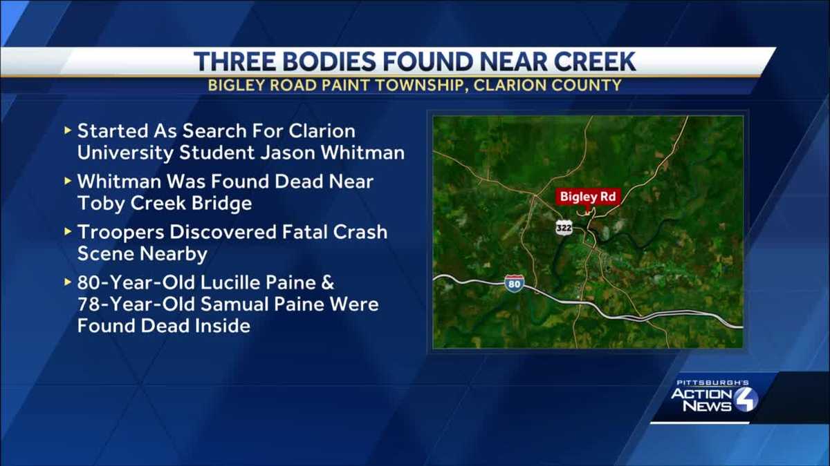 Search for missing college student leads to discovery of fatal crash in Clarion County