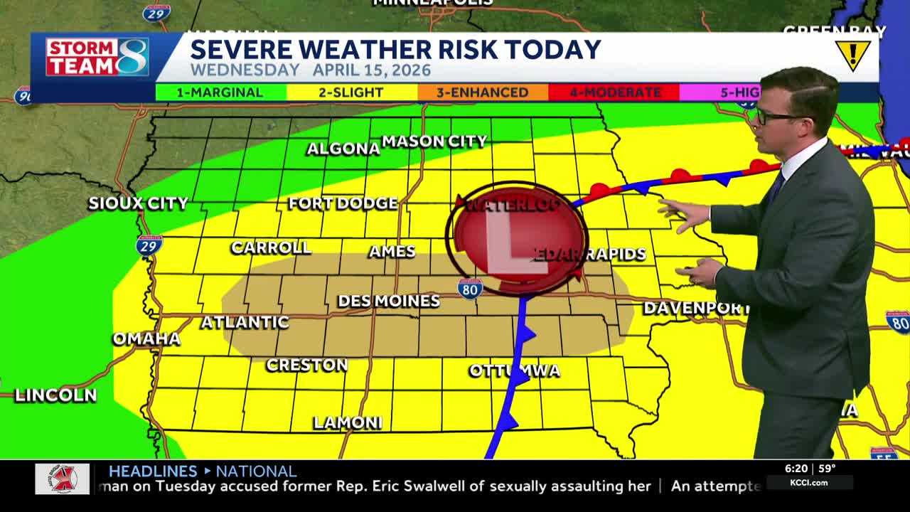 What to know about severe storm chances approaching Wednesday