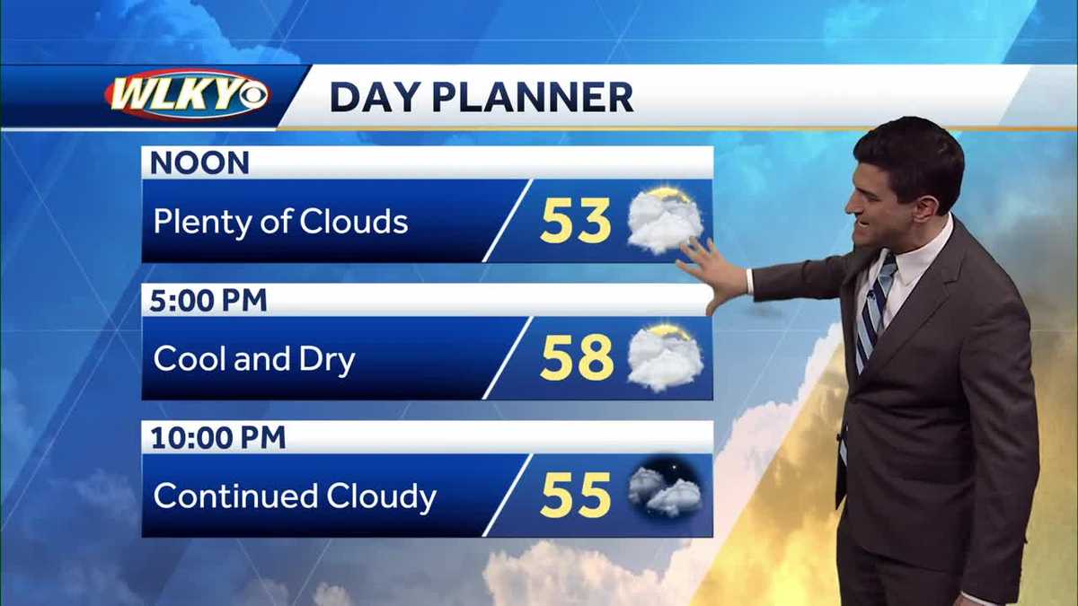 Cloudy and cool Thursday