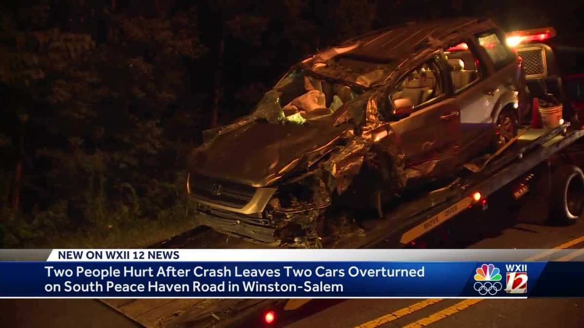 Two people hospitalized after crash caused vehicles to flip in Winston