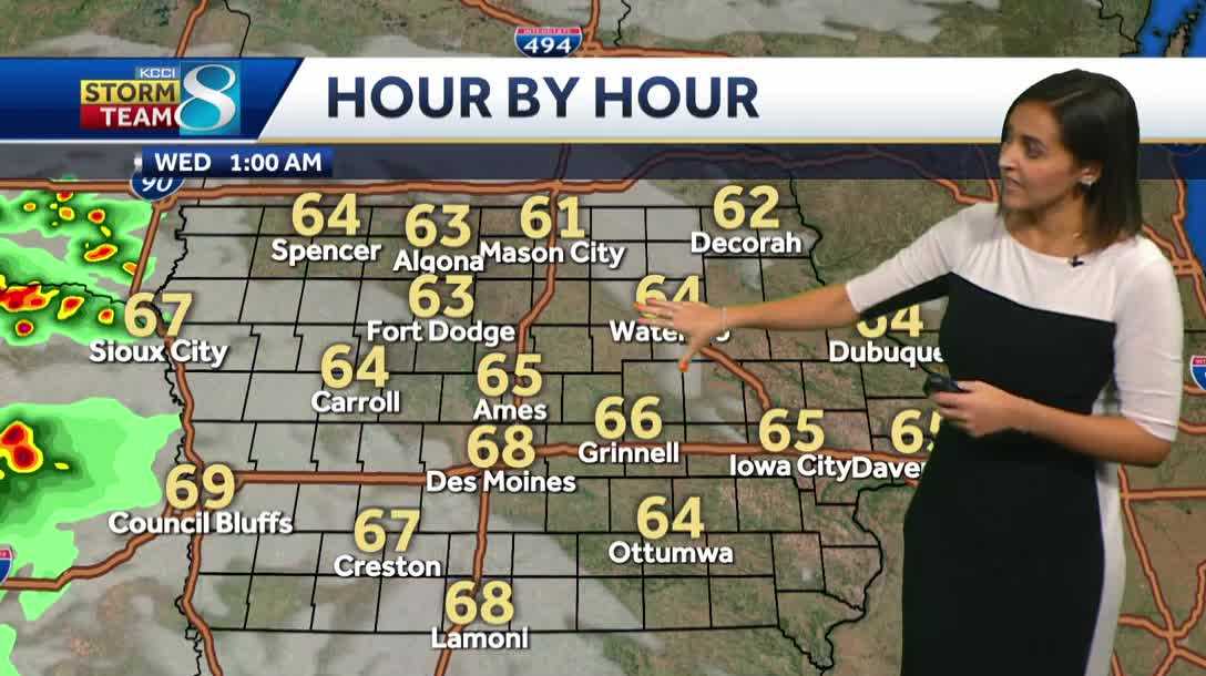 Iowa weather forecast calls for Isolated rain before storms come Wednesday