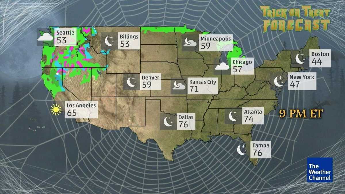 Halloween weather looks good for much of US