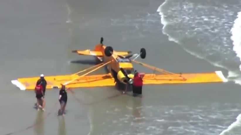 New video shows plane crash off New Smyrna Beach as lifeguard recalls response