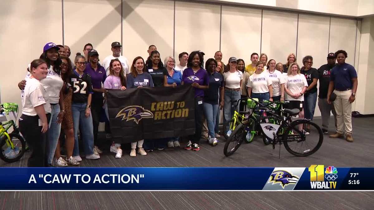 Ravens take part in 7th annual 'Caw to Action' day of service - WBAL