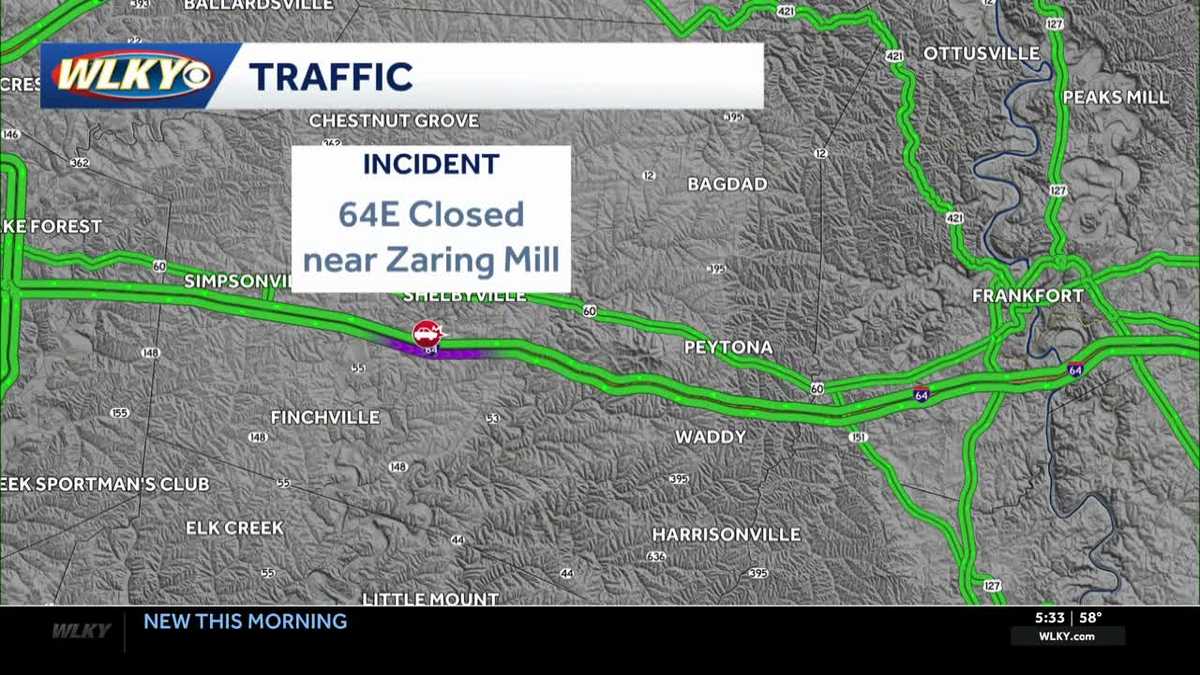 I-64 East closed in Shelby county