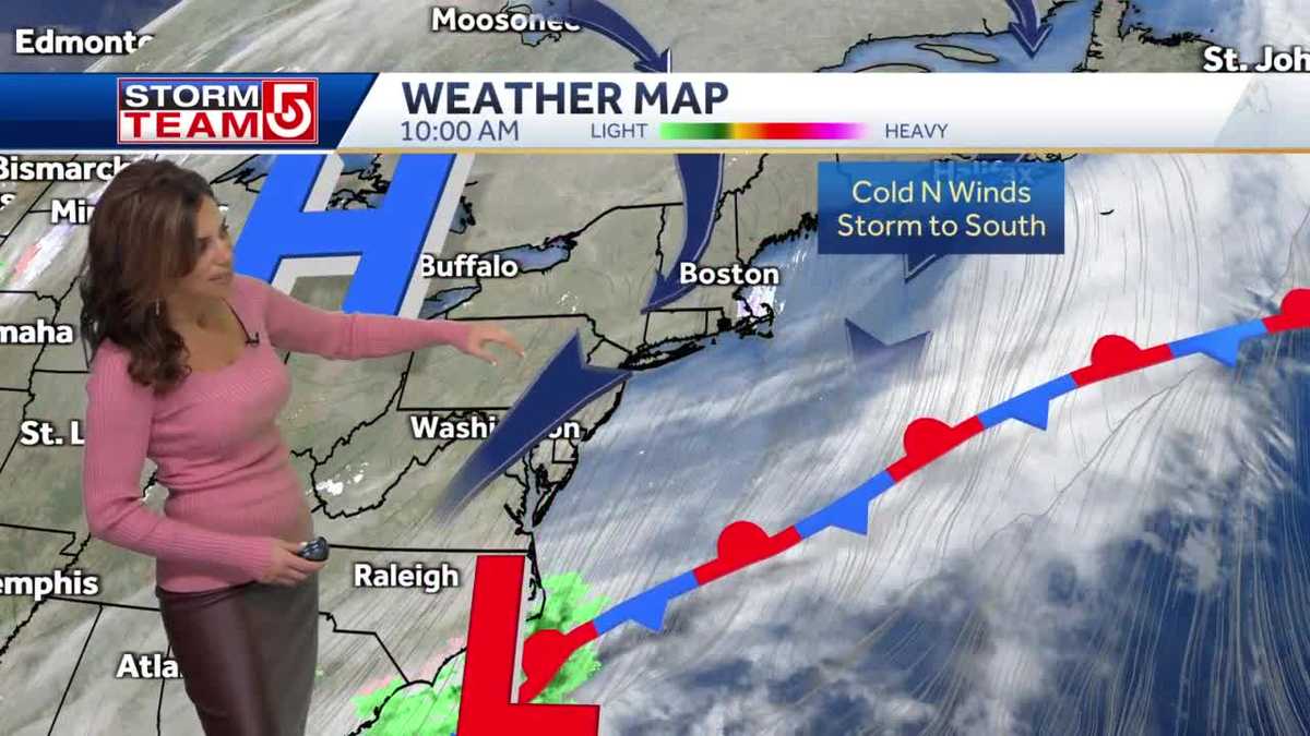 Video: Bitter cold with some areas getting snow