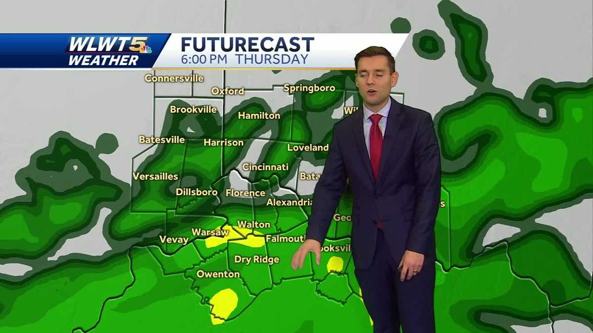 Rain moves in this afternoon/evening