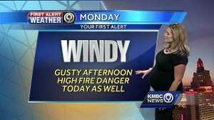 Warm and windy to start the work week