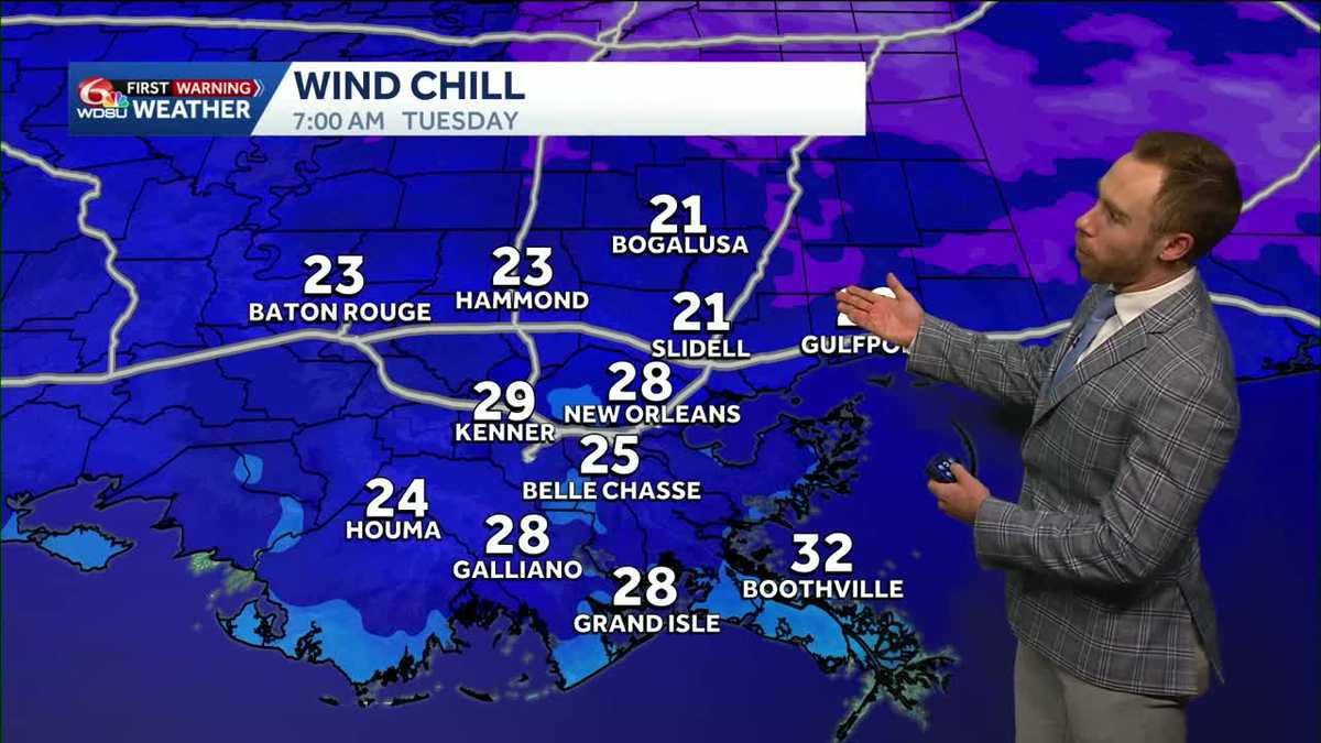 Weather Alert Day: Freezing temperatures & frigid wind chills Tuesday morning.