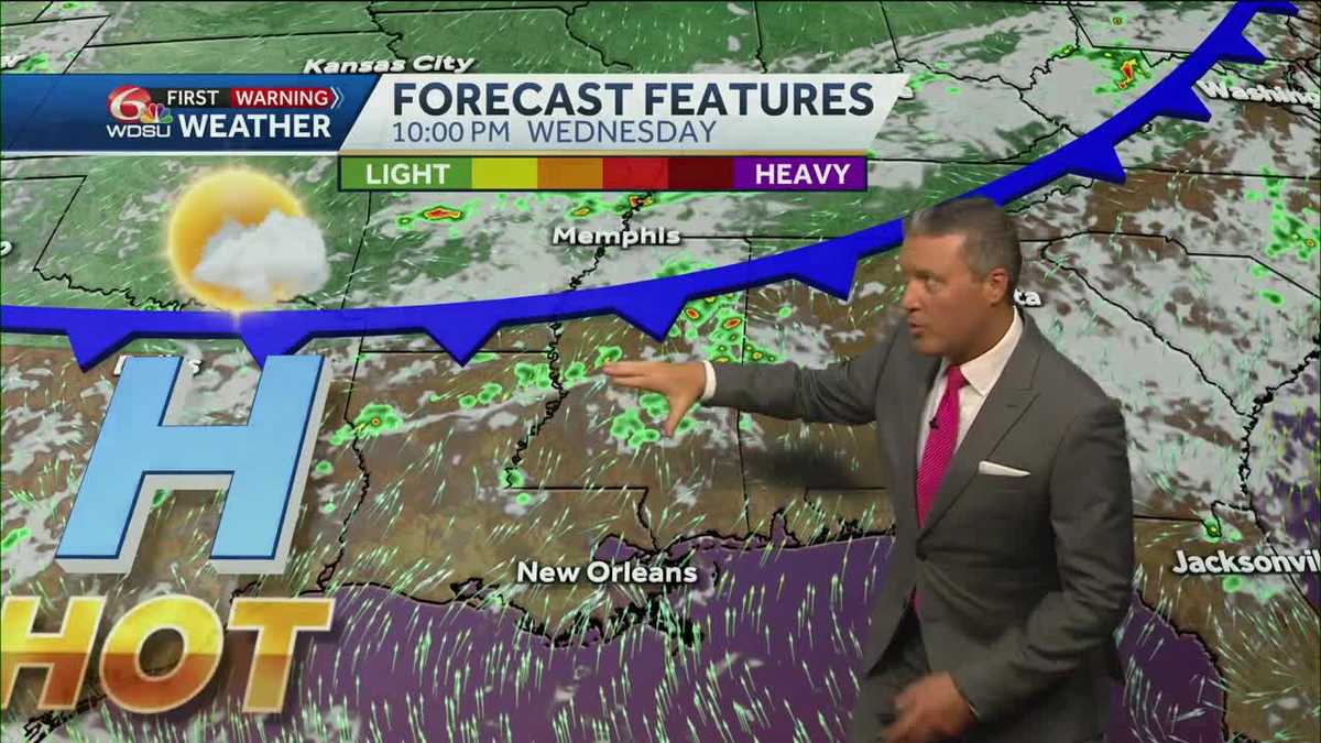 New orleans weather forecast how hot will it be when will it rain