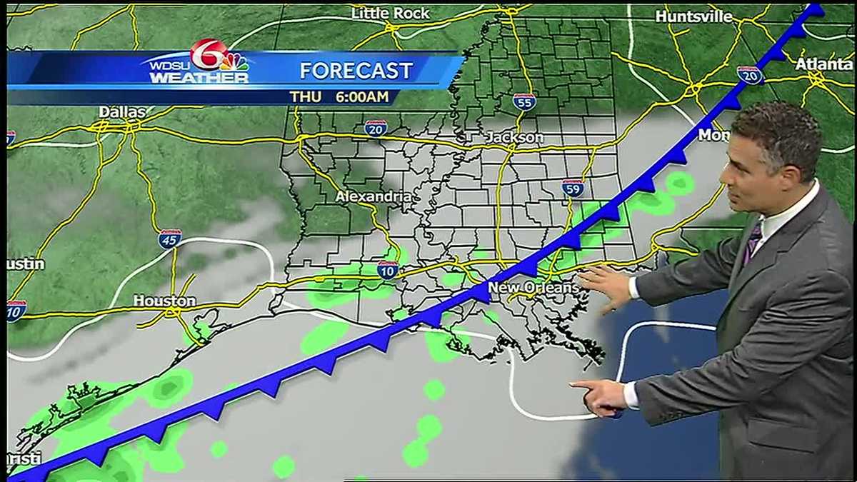 Wednesday evening: incoming cold front