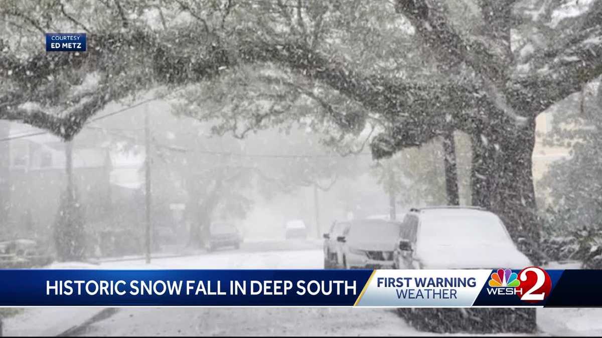 Historic snowfall in New Orleans